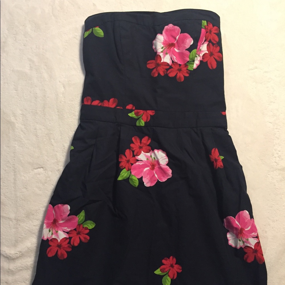 Hollister Floral Strapless Mini Dress